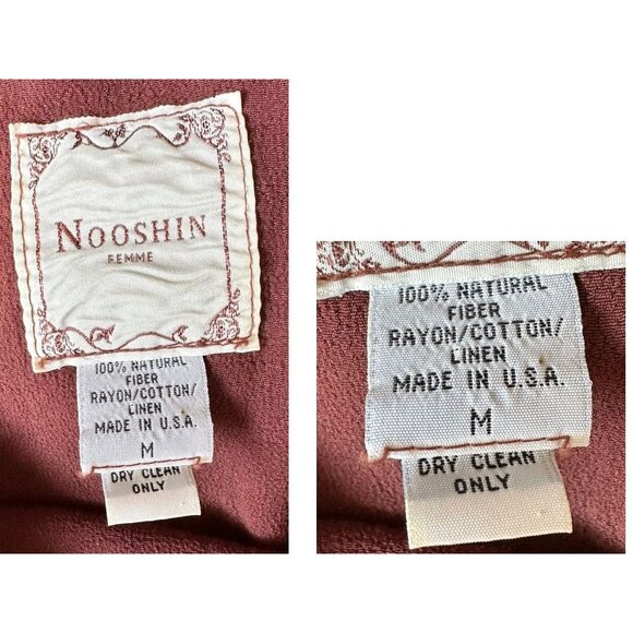 Vintage Nooshin Femme Sleeveless Top Medium Plum Lace Velour Scoop Neck … - Picture 12 of 12